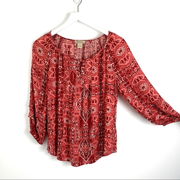 Lucky Brand Tops - Lucky Brand Boho Peasant Long Sleeve Top